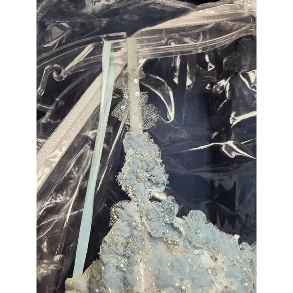XO By Sophia Exclusive Light Sky Ice Blue Corset Long Prom Formal Dress Size 4 - Picture 5 of 16